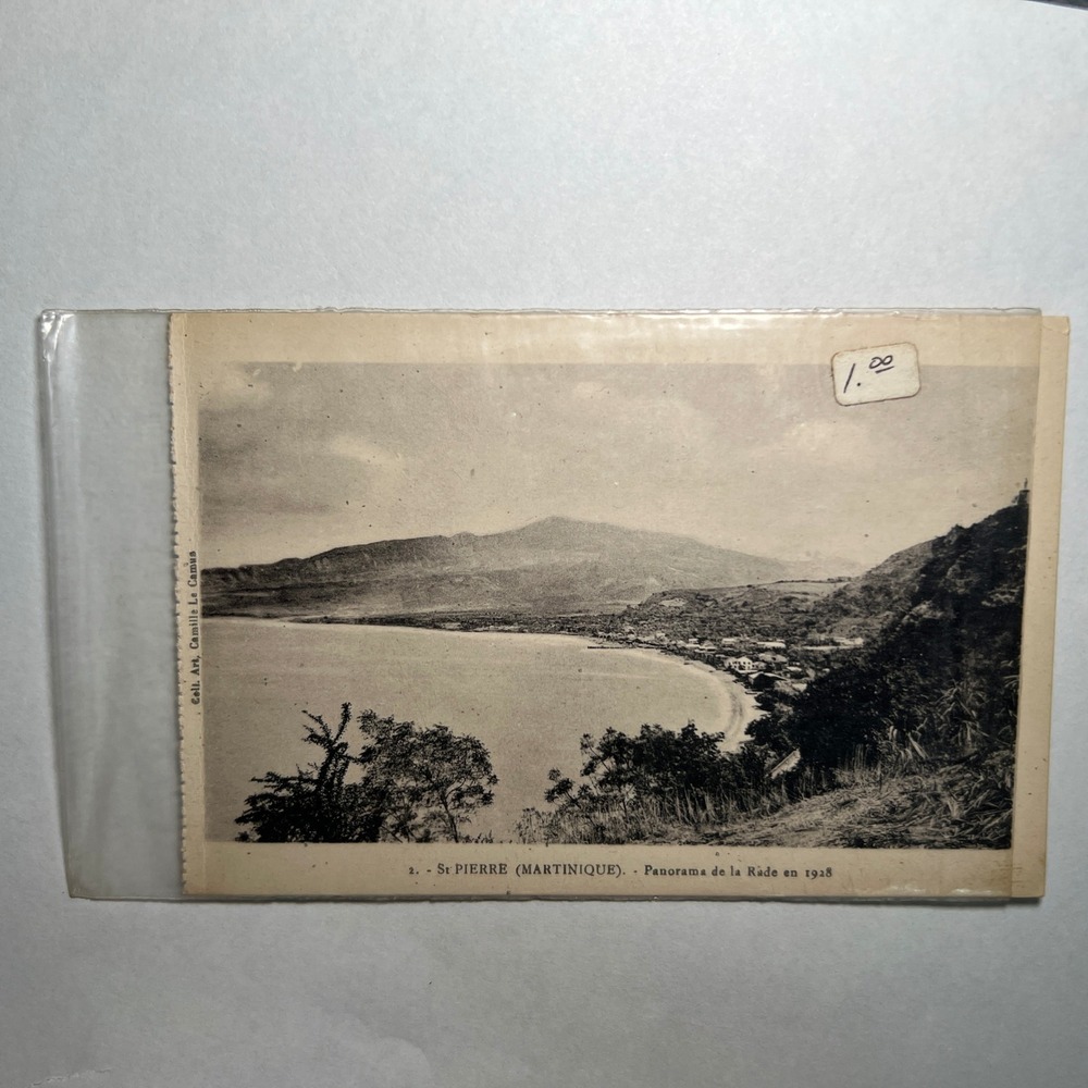 1928 RPPC VTG Postcard St Pierre Martinique Panorama De L Rade Real Photo France